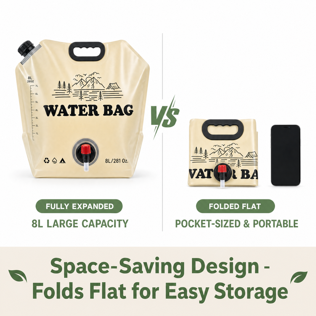 AquaTrail 8L Collapsible Water Carrier（1 Set - 4 Pack）